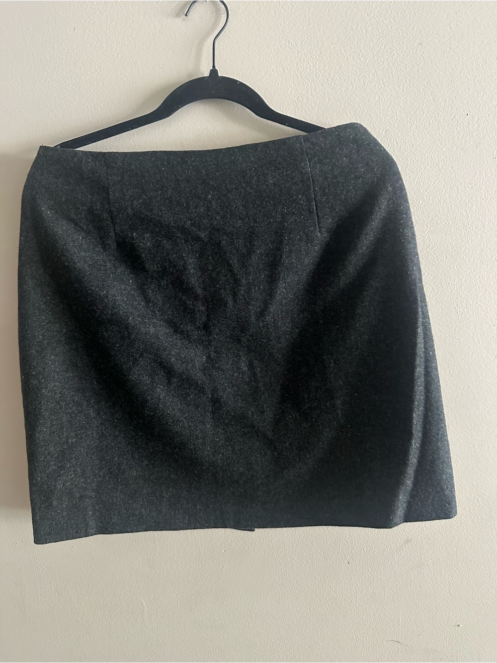 Ilyse Hart Ltd Classic Gray Wool Pencil Short Skirt